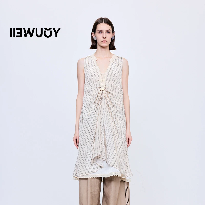 有尾YOUWEI2025秋季医生上新解构衣服条纹背心裙Y5725329连衣裙