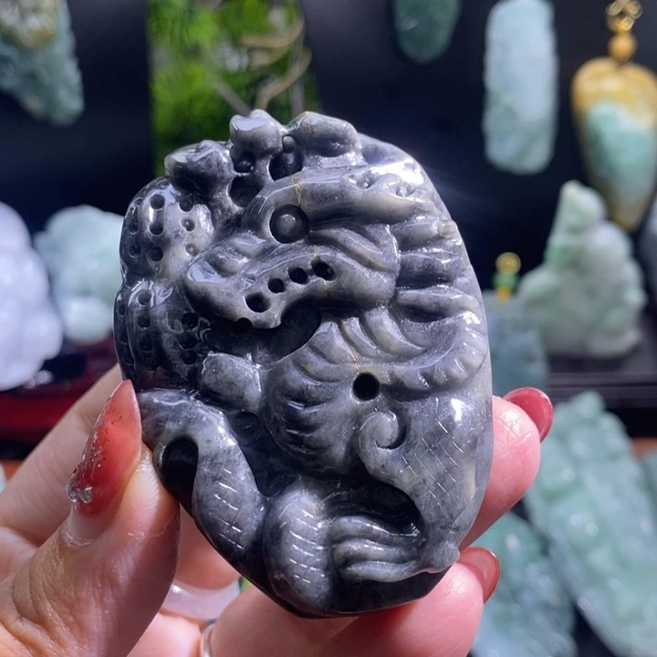 【闪购商品】颈饰未镶嵌翡翠龙牌