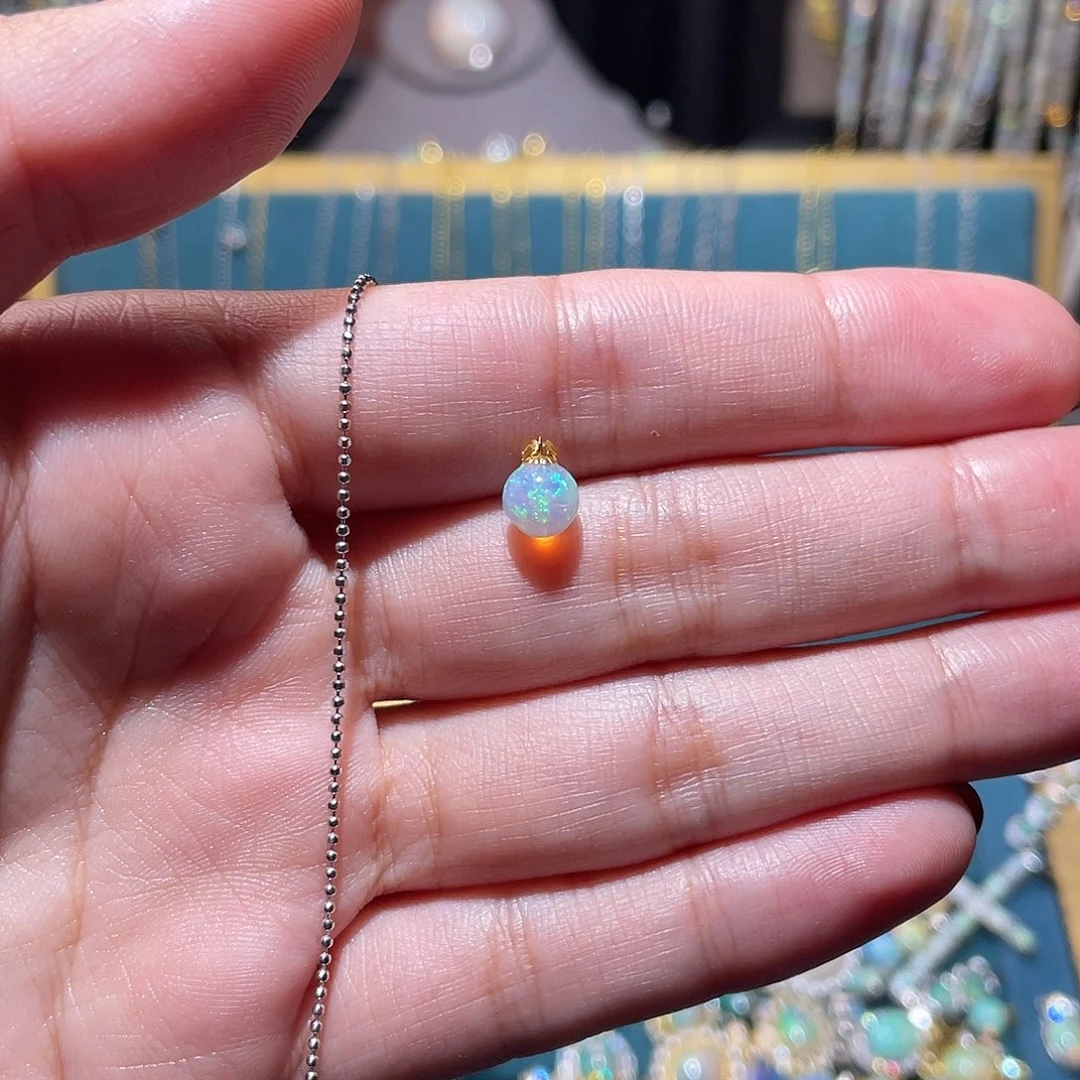 18K金镶嵌欧泊吊坠）代***俠