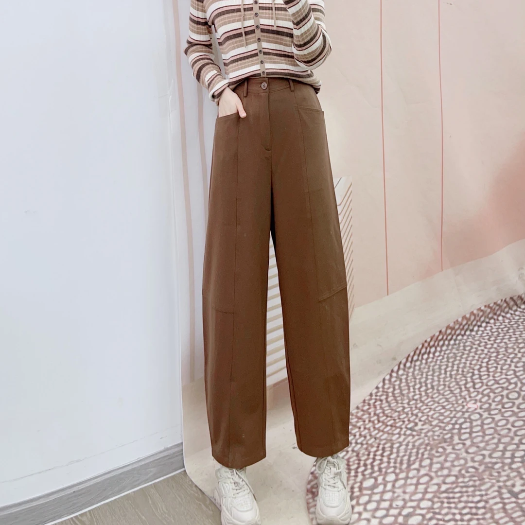 107【专柜同步在售】春季新品时尚百搭宽松豌豆裤C241107/GJ