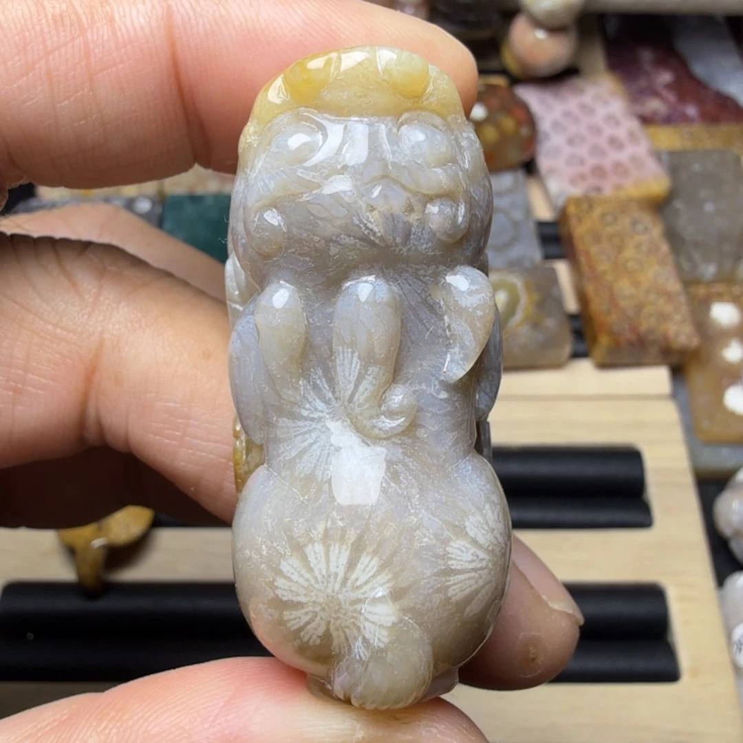 硅化玉未镶嵌纯天然色有机玉石保真色