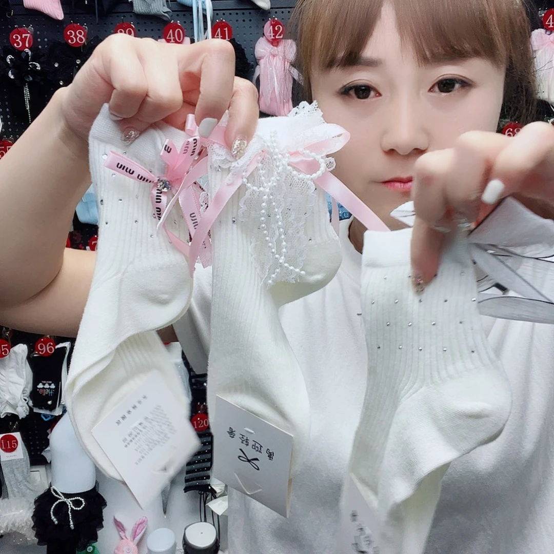 棉蝴蝶结特价三双装