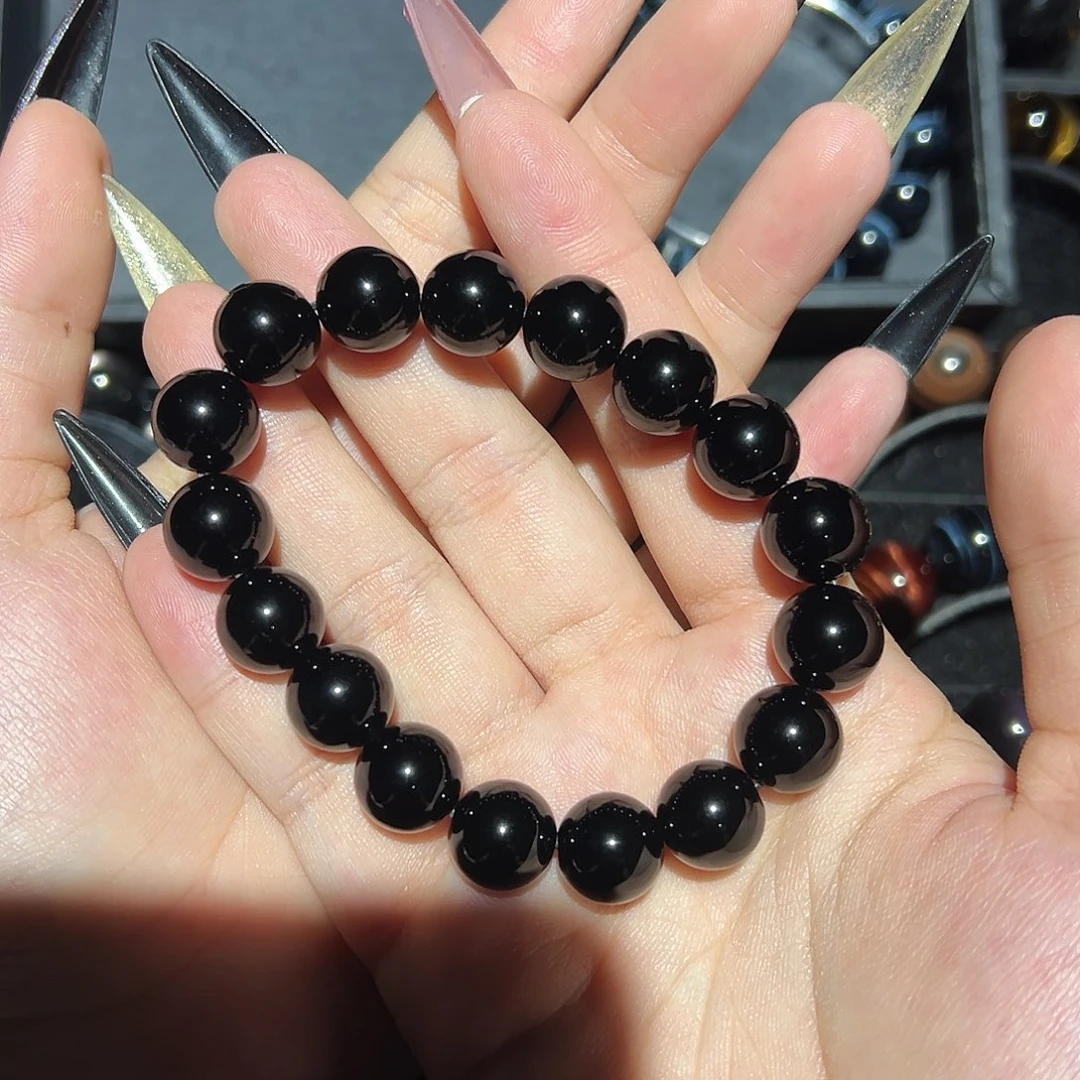 微***光黑曜岩未镶嵌手链