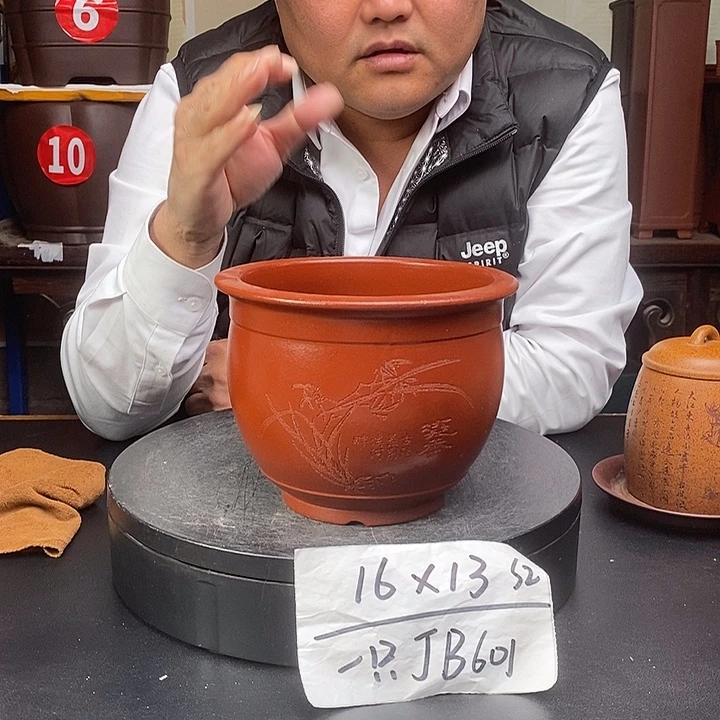 紫砂花盆货号一只JB601