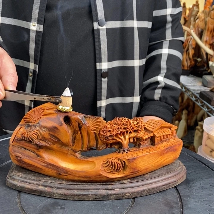 柏木（崖柏）山水倒流香送两盒香