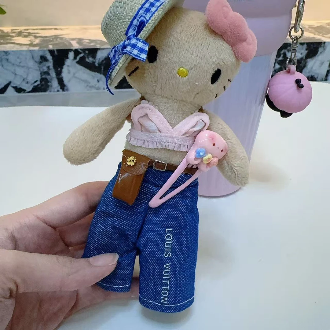 可爱黑皮长腿猫咪毛绒玩偶挂件J2544