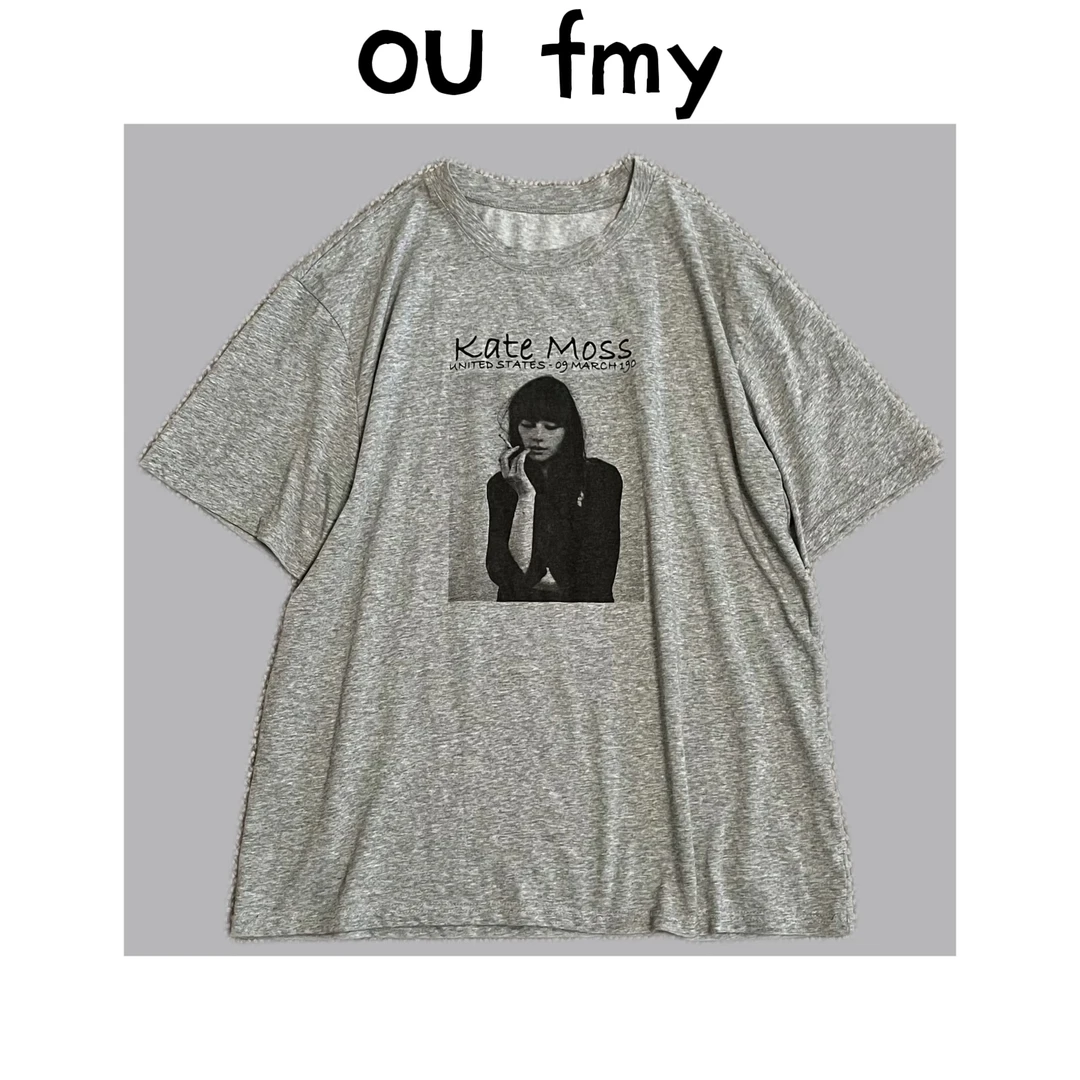 FY3338【美女T】夏季百搭显瘦美女时尚休闲宽松气质复古大版T恤