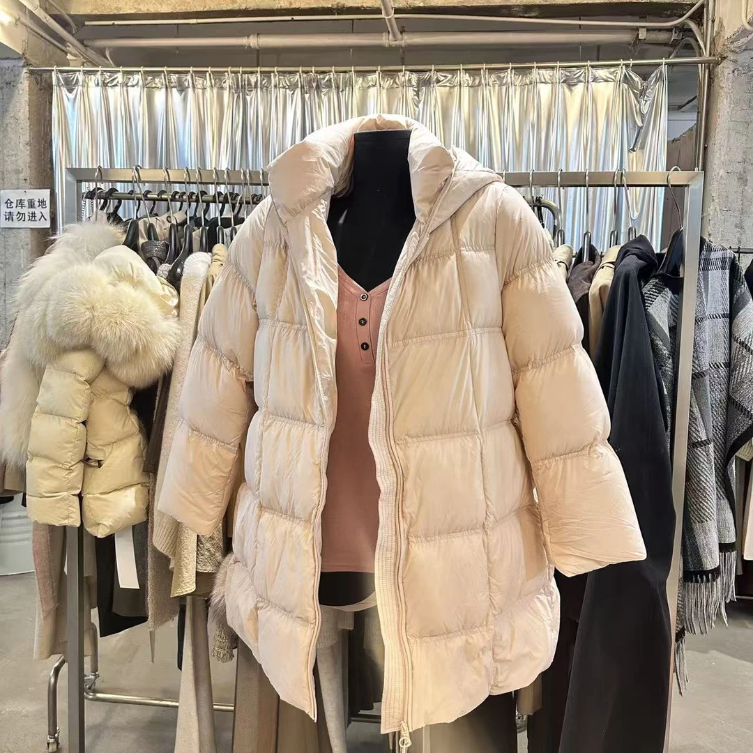 一只雪雪【时光交叠】新款秋冬韩版宽松连帽时尚休闲羽绒服外套