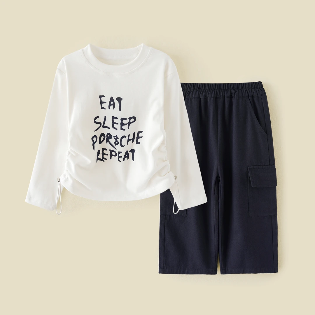 2025秋季新款女童外套直筒裤两件套儿童时尚洋气套装MYMQ1123