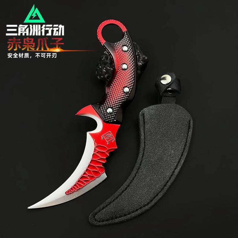三角洲行动周边武器赤枭爪刀赤霄爪子合金模型金属兵器摆件玩具