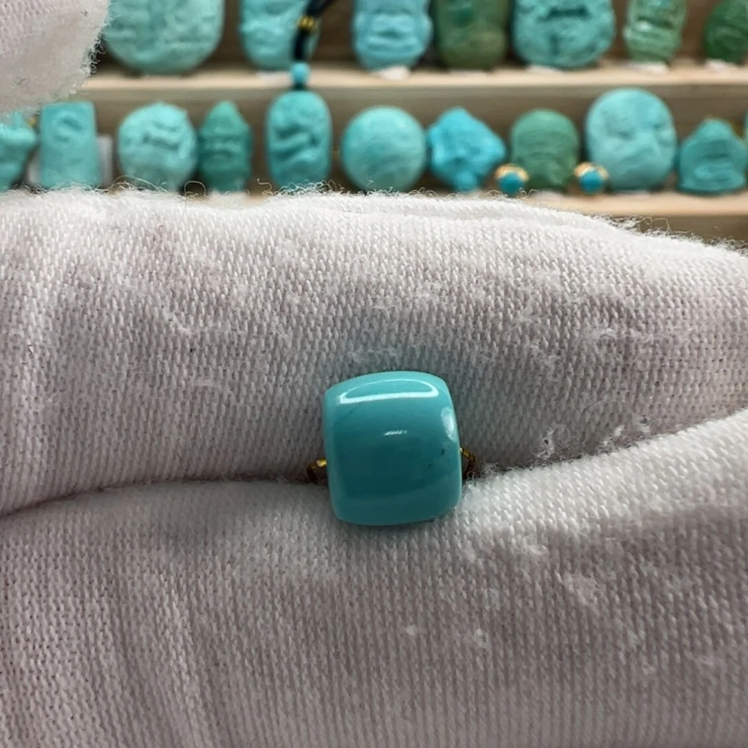 未镶嵌绿松石直切珠8.1x6.9mm