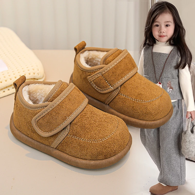 女童鞋子冬款加绒保暖棉鞋2025冬季新款儿童女孩宝宝百搭勃肯冬鞋