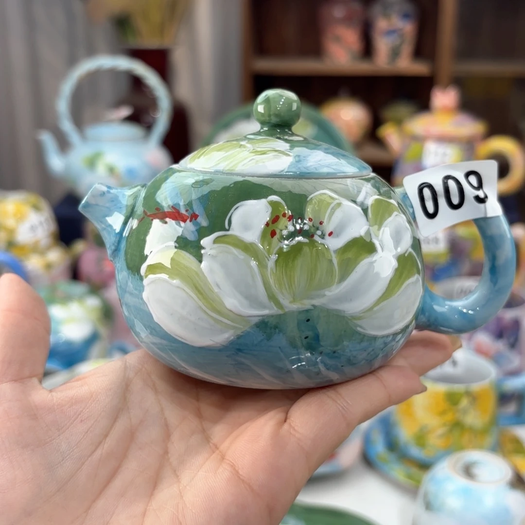 景德镇手绘高温釉下彩陶瓷茶具