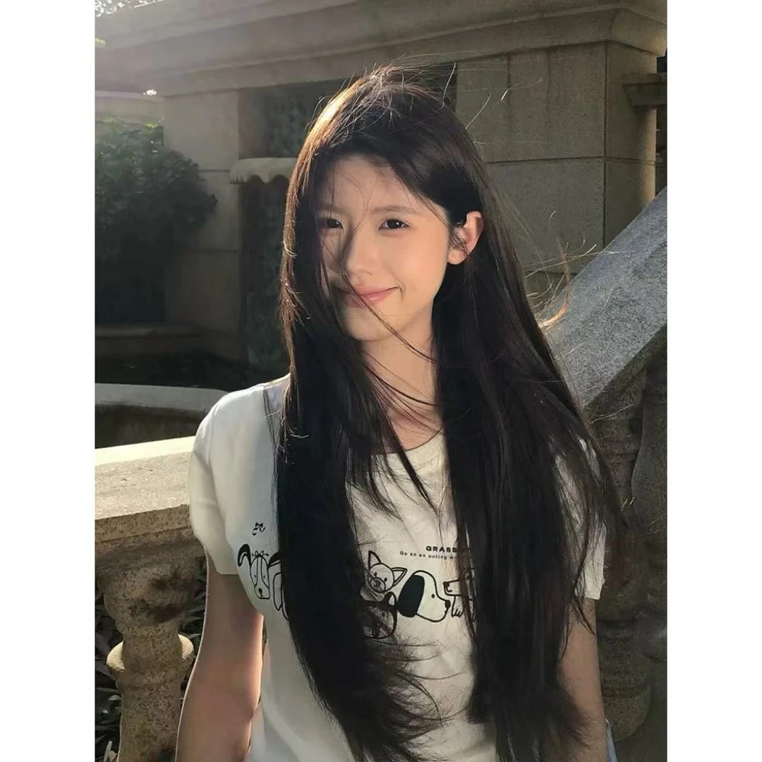 徐秋阳   狗狗头像（常规版型)夏季新款百搭时尚休闲短袖7006-26