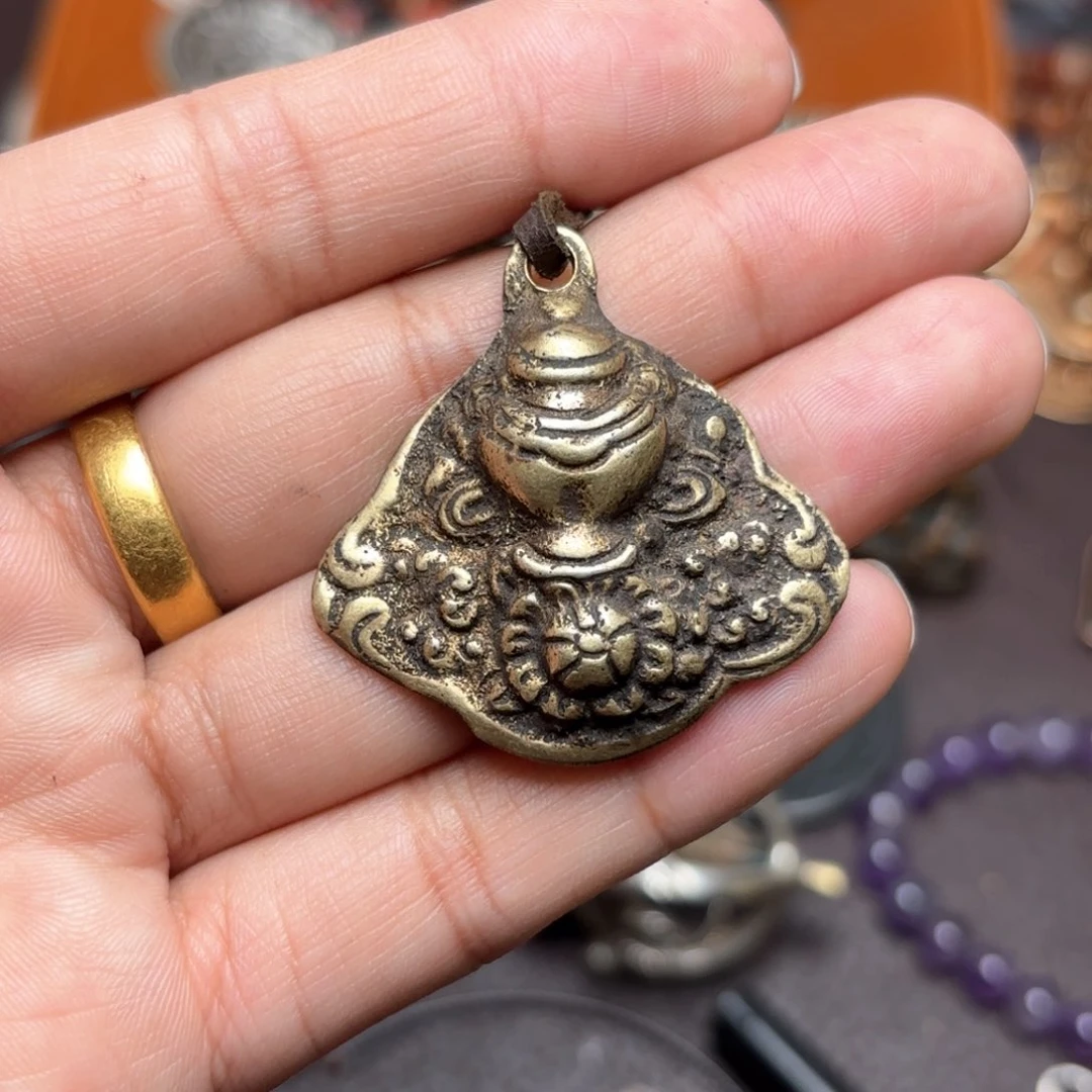 铜星月菩提吊坠项链