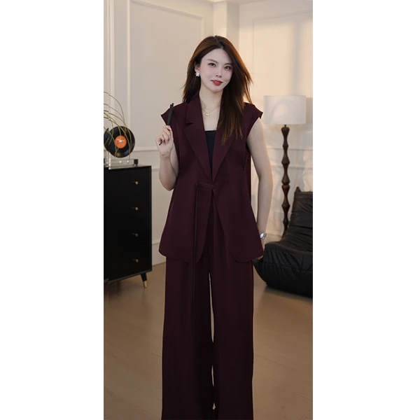 【张不晚专属】休闲两件套时尚设计师气质显瘦女神百搭