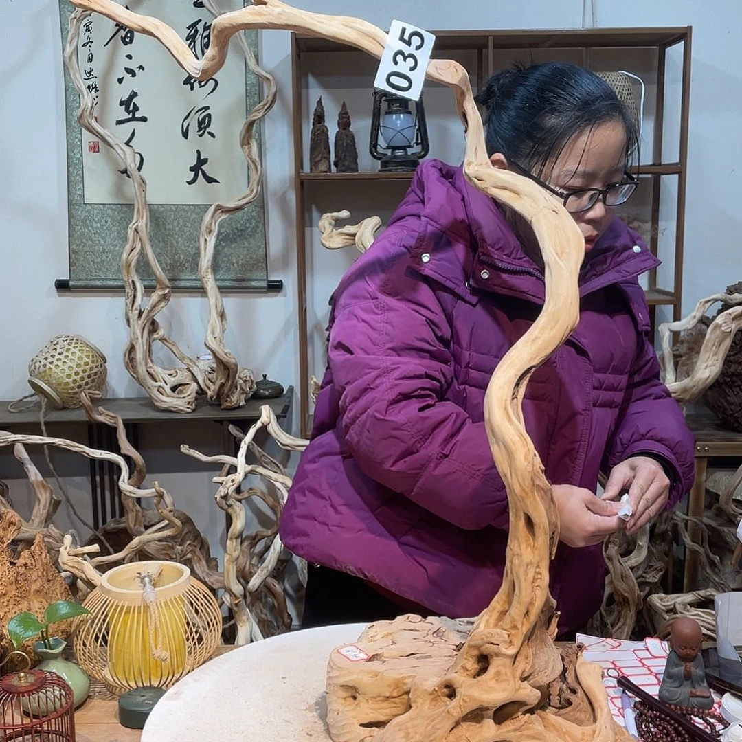 柏木༺****杜鹃根根艺摆件