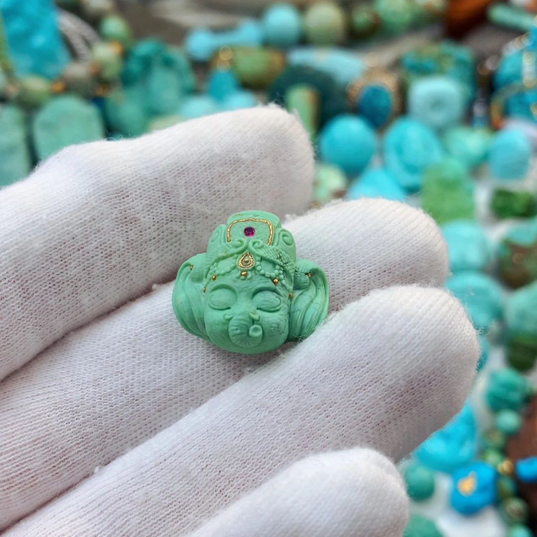 未镶嵌绿松石珠宝半成品
