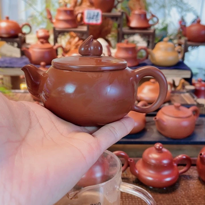 紫砂茶壶普****少潮州手工手拉壶