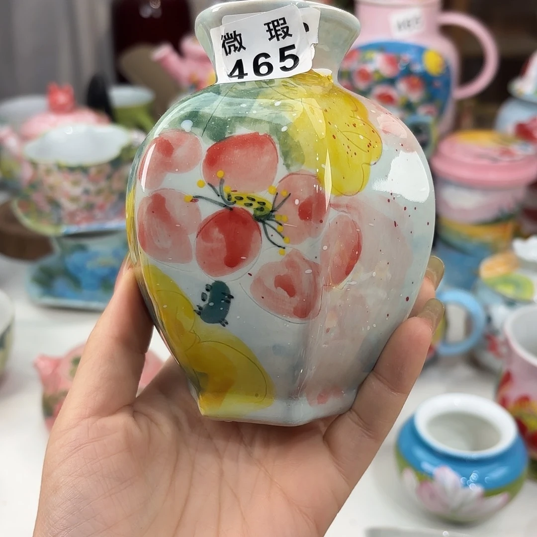 瓷片景德镇手绘高温釉下彩陶瓷茶具