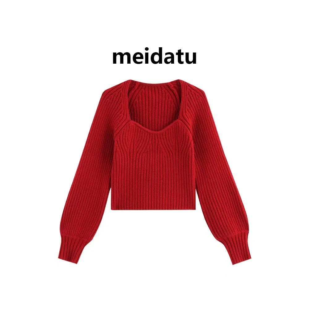 美哒兔(优雅简约)慵懒设计感短款针织衫(小个子版)CM852-H