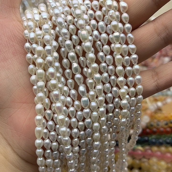 玛瑙/玉髓未镶嵌珠宝半成品一条4.5mm语左右米珠珍珠