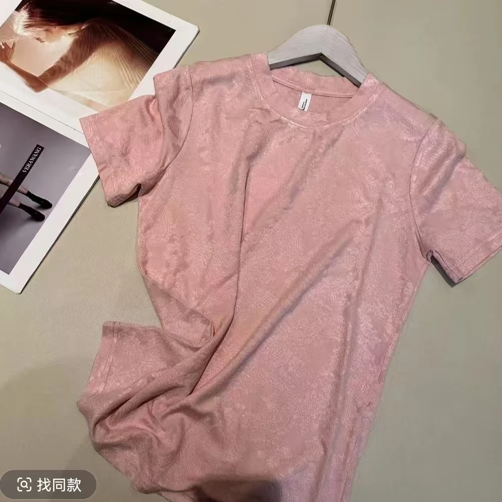 《姚家优麦汇》Y5731春夏款圆领设计感时尚百搭短袖显瘦上衣女