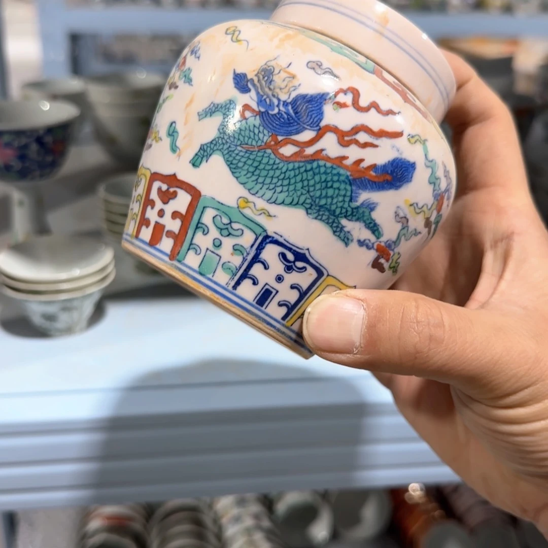 瓷片摆件手绘瓷器全部处理