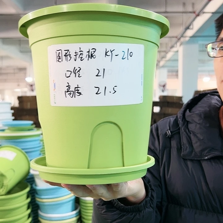 正品圆控口21高21果绿带托8只