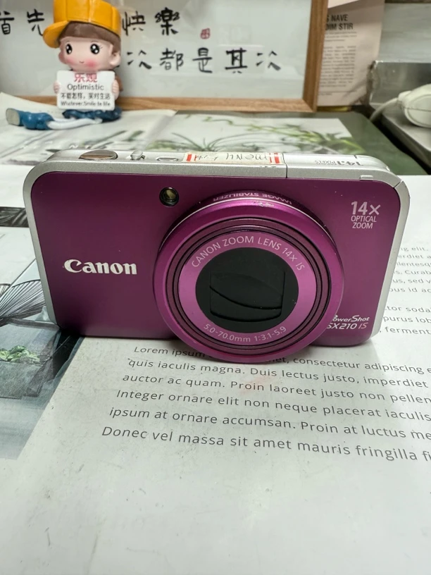 95新 Canon/佳能 SX210紫色小长焦数码相机14倍光学变焦ccd