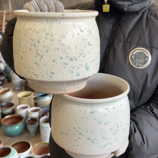 紫砂花盆高18口18————-