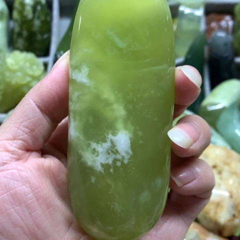 蛇纹石玉未镶嵌手把件