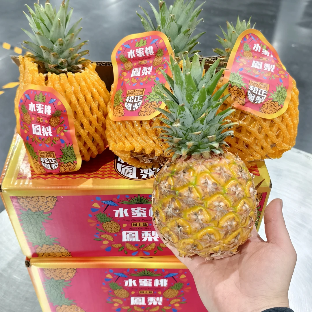 【坏果包赔】海南水蜜桃凤梨 1箱4颗 净重4.5-5斤 顺丰包邮新鲜