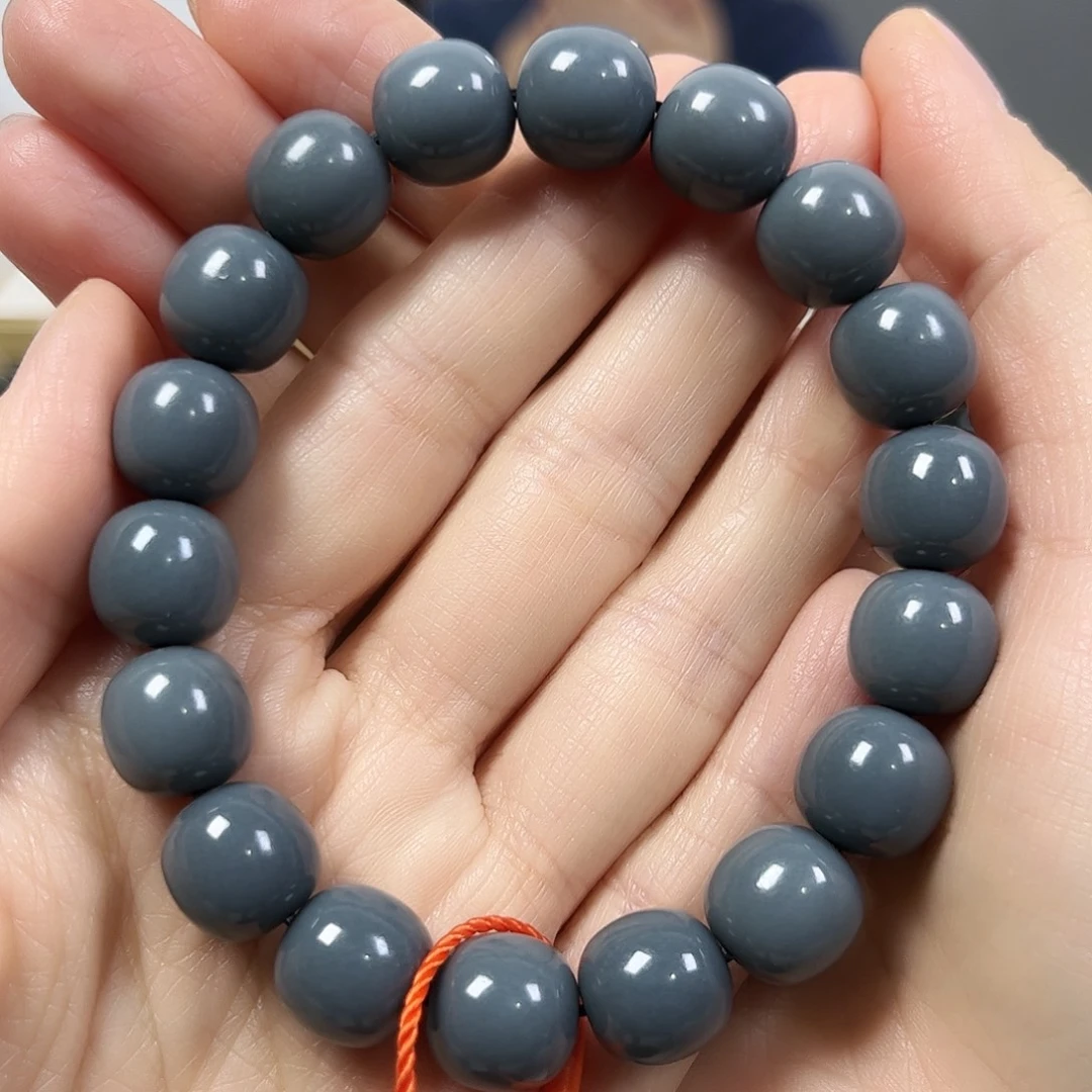 和田玉未镶嵌手串卡12老形珠珠宝级货头