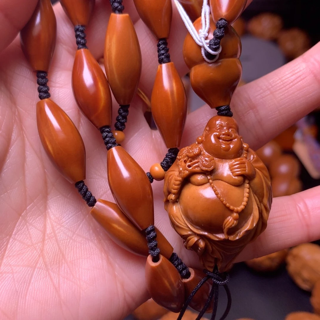 橄榄核手串/手链双童子弥勒26尺寸