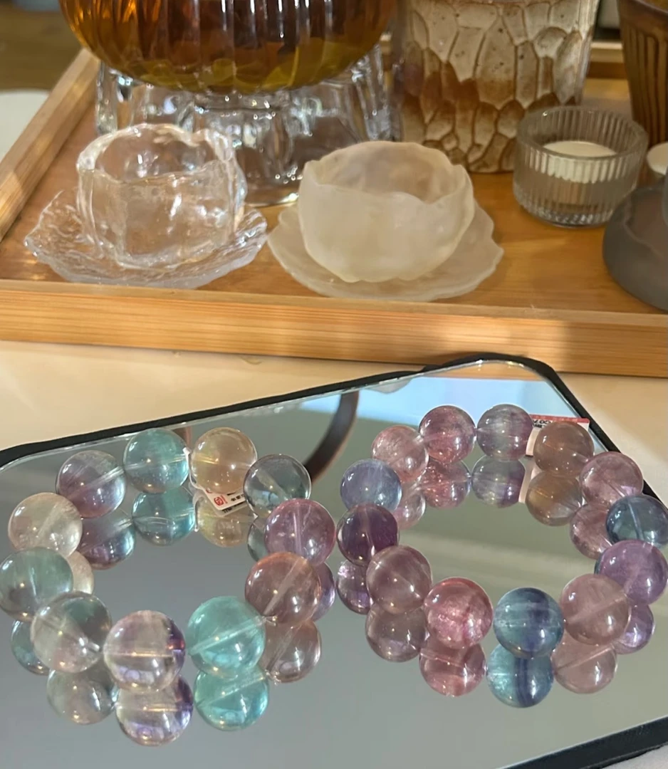 彩色天然水晶手串批发，女款小清新直播间多样性发一（10-99）