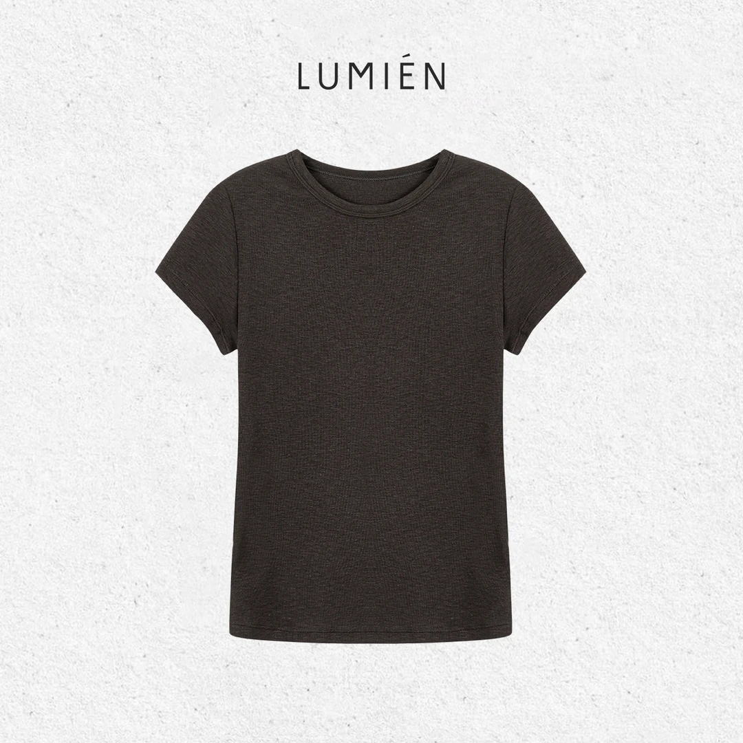 【LUMIEN 新品】“薄暮衔肤”进口柔光莫代尔混纺弹力T恤LX5GTT041