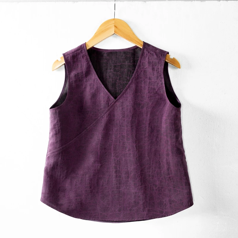 华族经典南风晚老油龟香云纱背心两面可穿