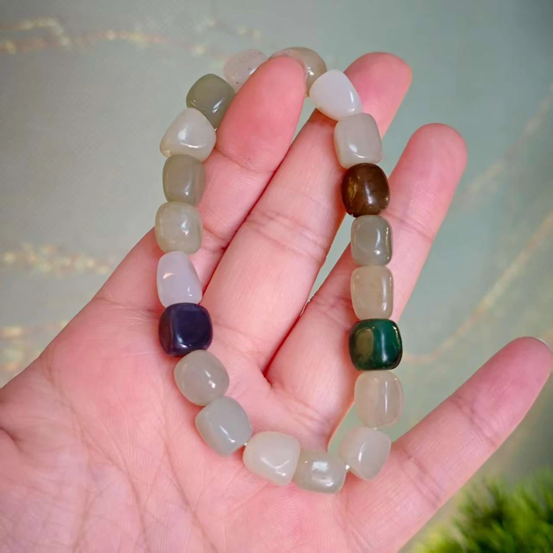 【德巧家】和田玉随形多宝手串