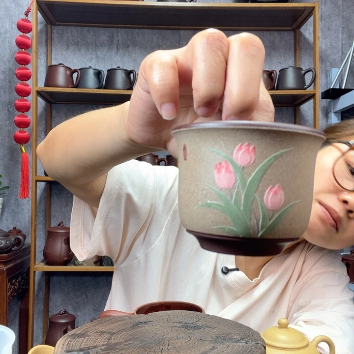 茶杯紫砂原矿紫砂杯