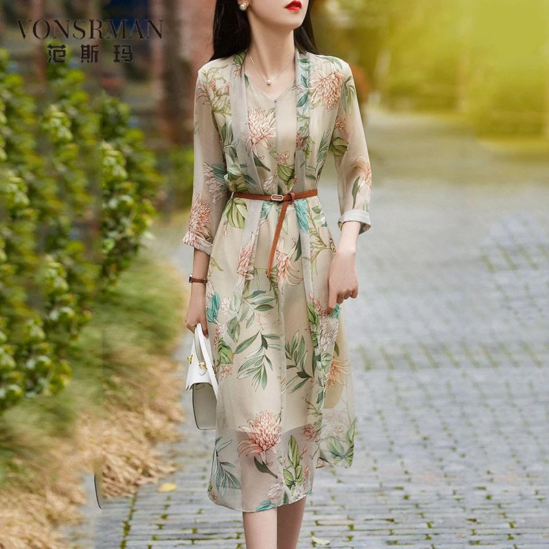 高级感碎花洋装女2025年夏季新款气质轻奢别致独特法式a字裙子女a