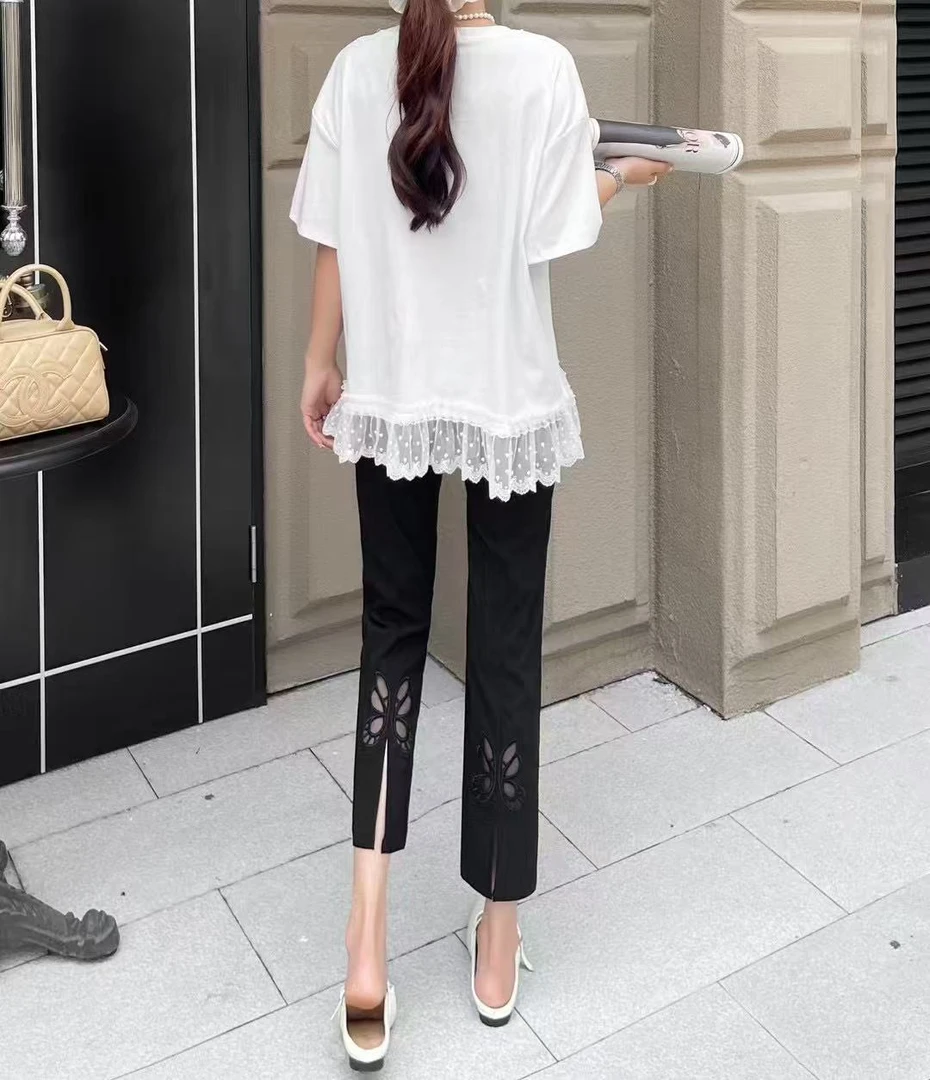 橘子家新款超薄面膜裤后面镂空蝴蝶