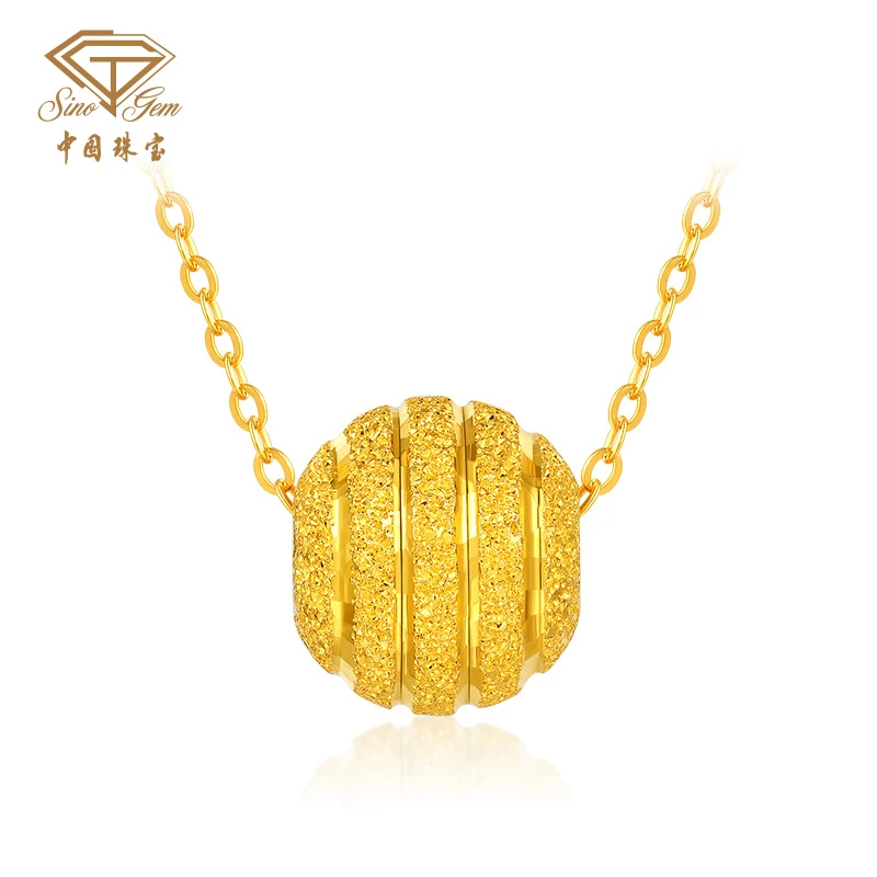 坠链均925银 【中国珠宝】财源滚滚银镀金国潮项链时尚坠链女#40711