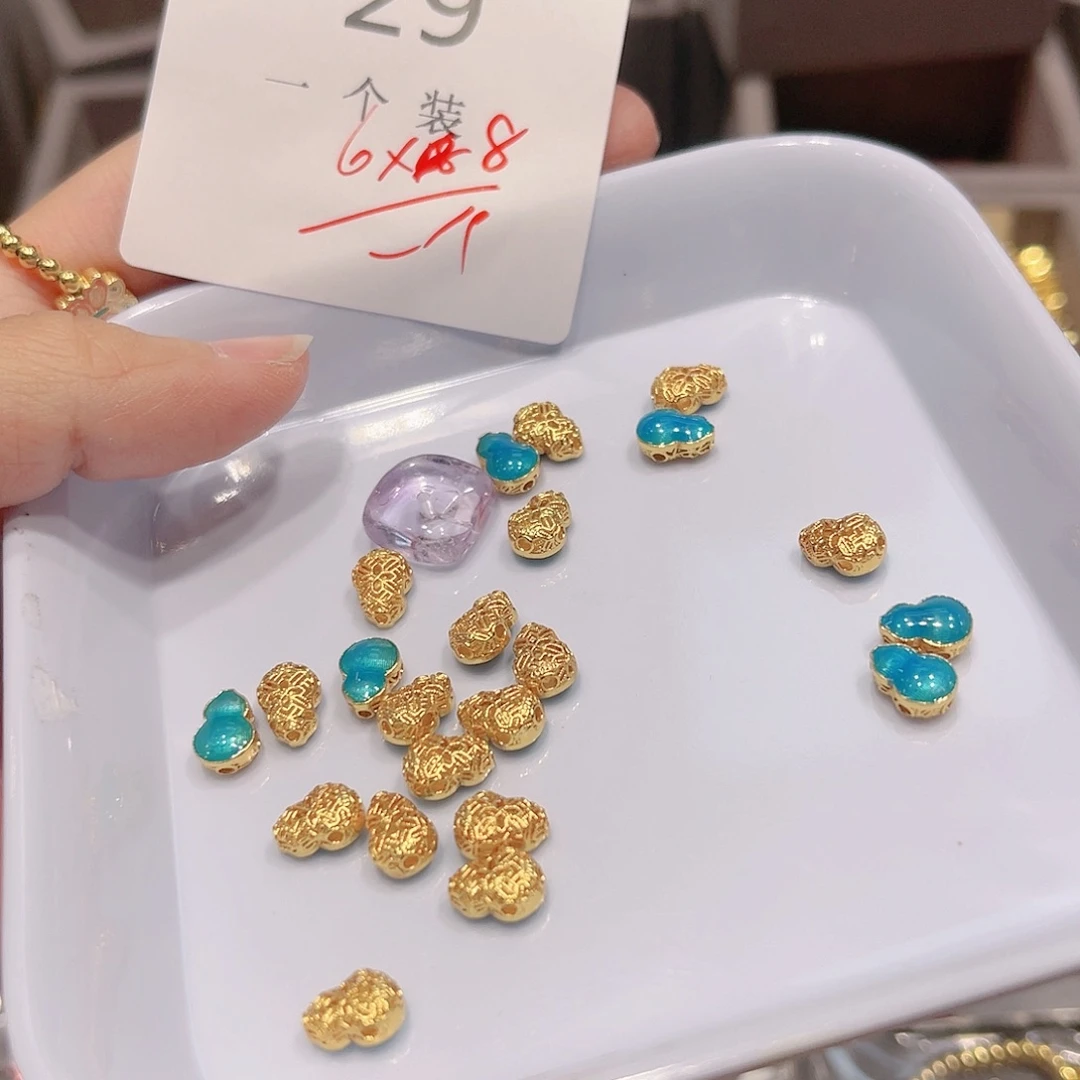 紫晶珠宝半成品银S925镀金镶嵌29