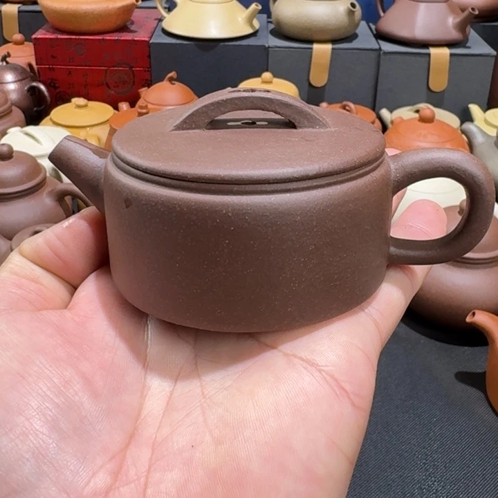 茶壶紫砂紫泥汉瓦110cc