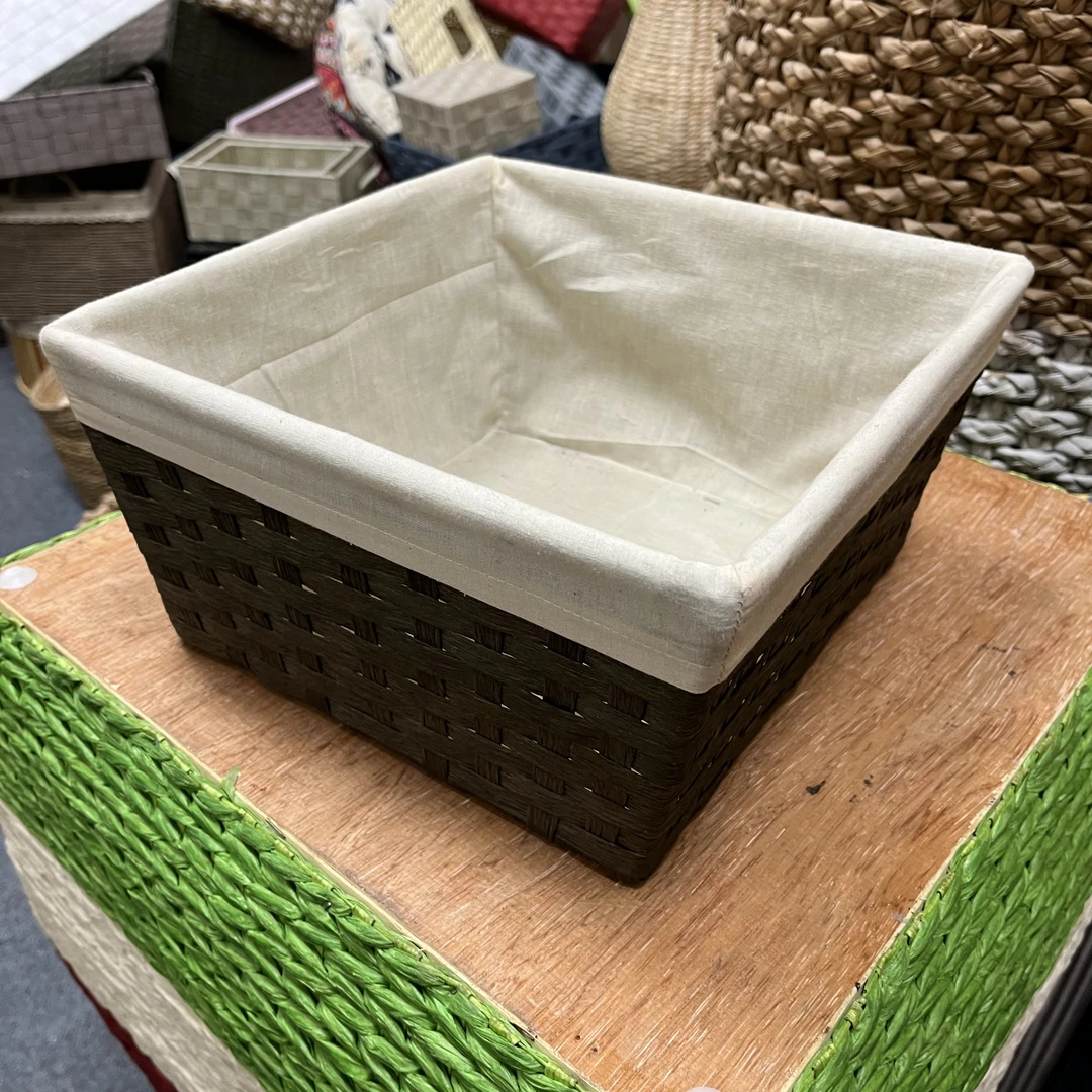1249号纸藤编织收纳筐26*26*14（有瑕疵介意勿拍）