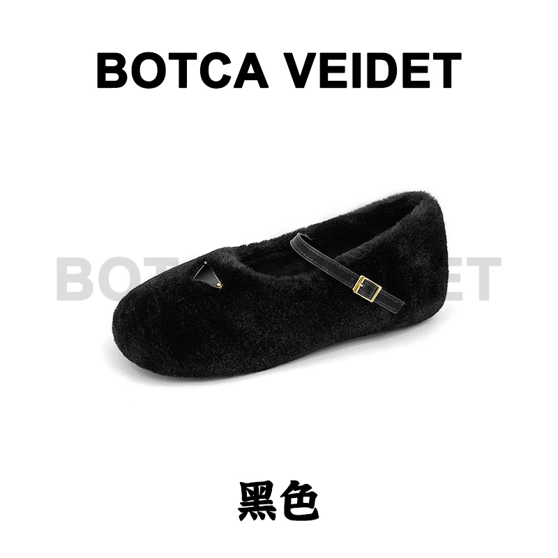 【金标系列】安先生SHOES2026新款加绒毛毛单鞋-HM3053