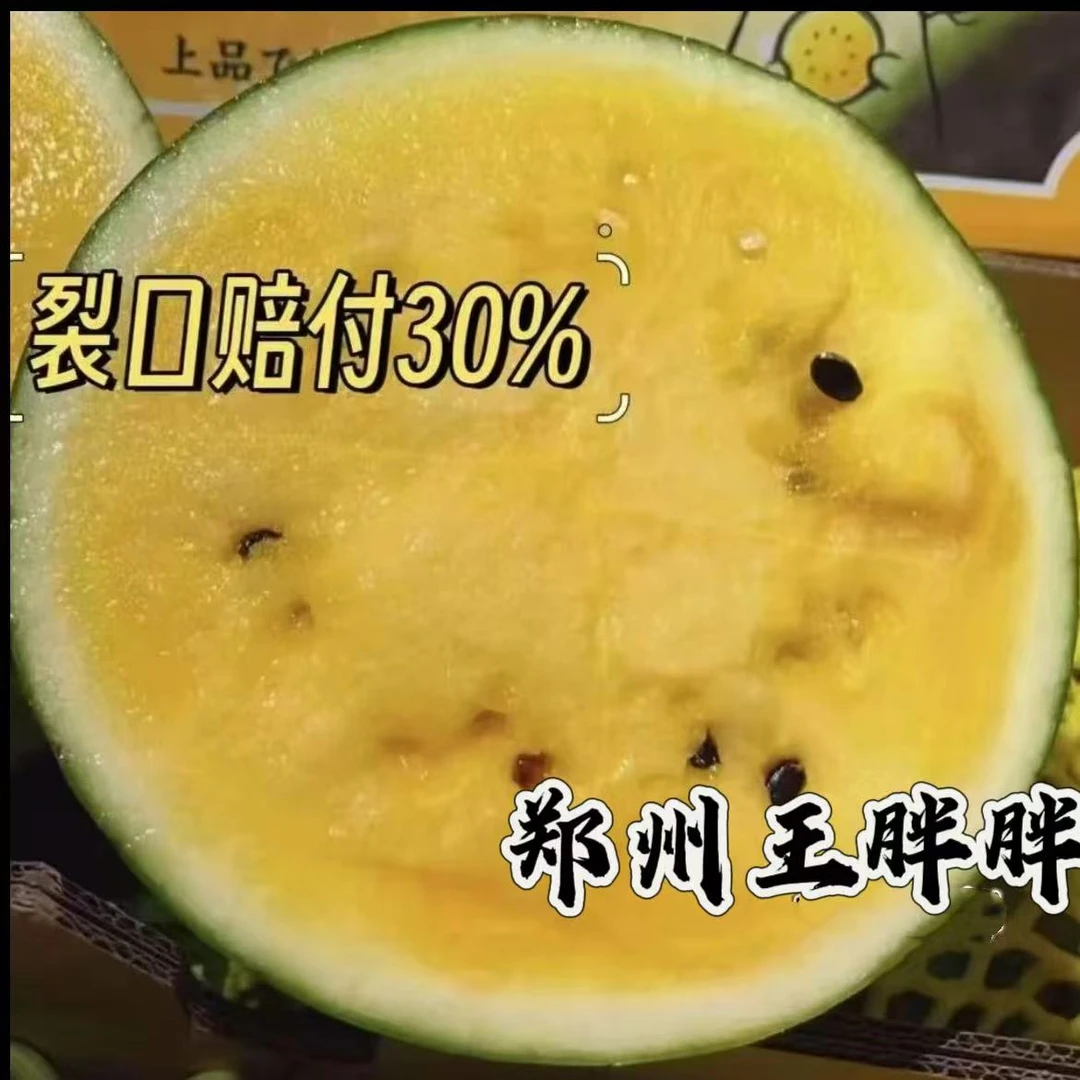 2颗！  黄心  冰淇淋西瓜  黄瓤薄皮 【有籽，需冷藏】