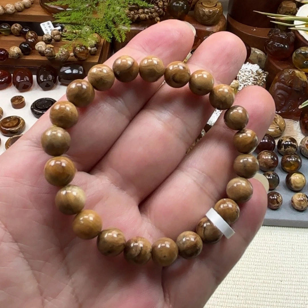 手链琥珀未镶嵌黄白根珀8