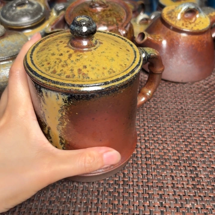 茶杯紫砂敞口盖杯450